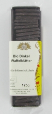 Bio Dinkelwaffelbltter in Zartbitterschokolade, 125 g