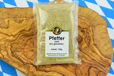 Pfeffer, weiß, gemahlen, 125 g
