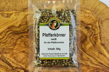 Pfefferkörner, weiß, 50 g