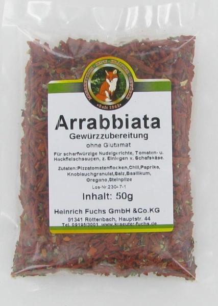 Arrabiata Gewürzmischung, ohne Glutamat, 50 g
