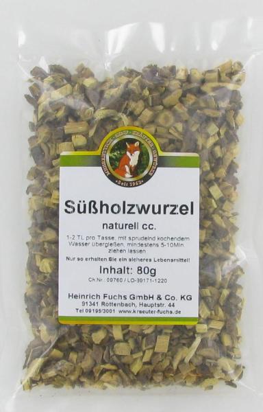 Süßholzwurzel, geschnitten, 80 g