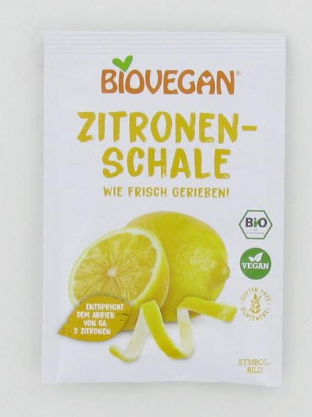 Zitronenschale, gerieben, Bio, 9 g