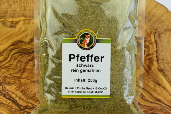 Pfeffer, schwarz, gemahlen, 250 g