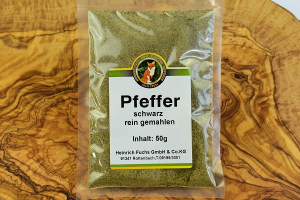 Pfeffer, schwarz, gemahlen, 60 g